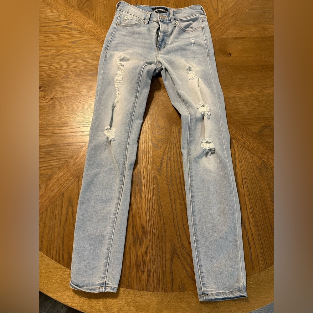 Aeropostale Light Blue Distressed Jeggings